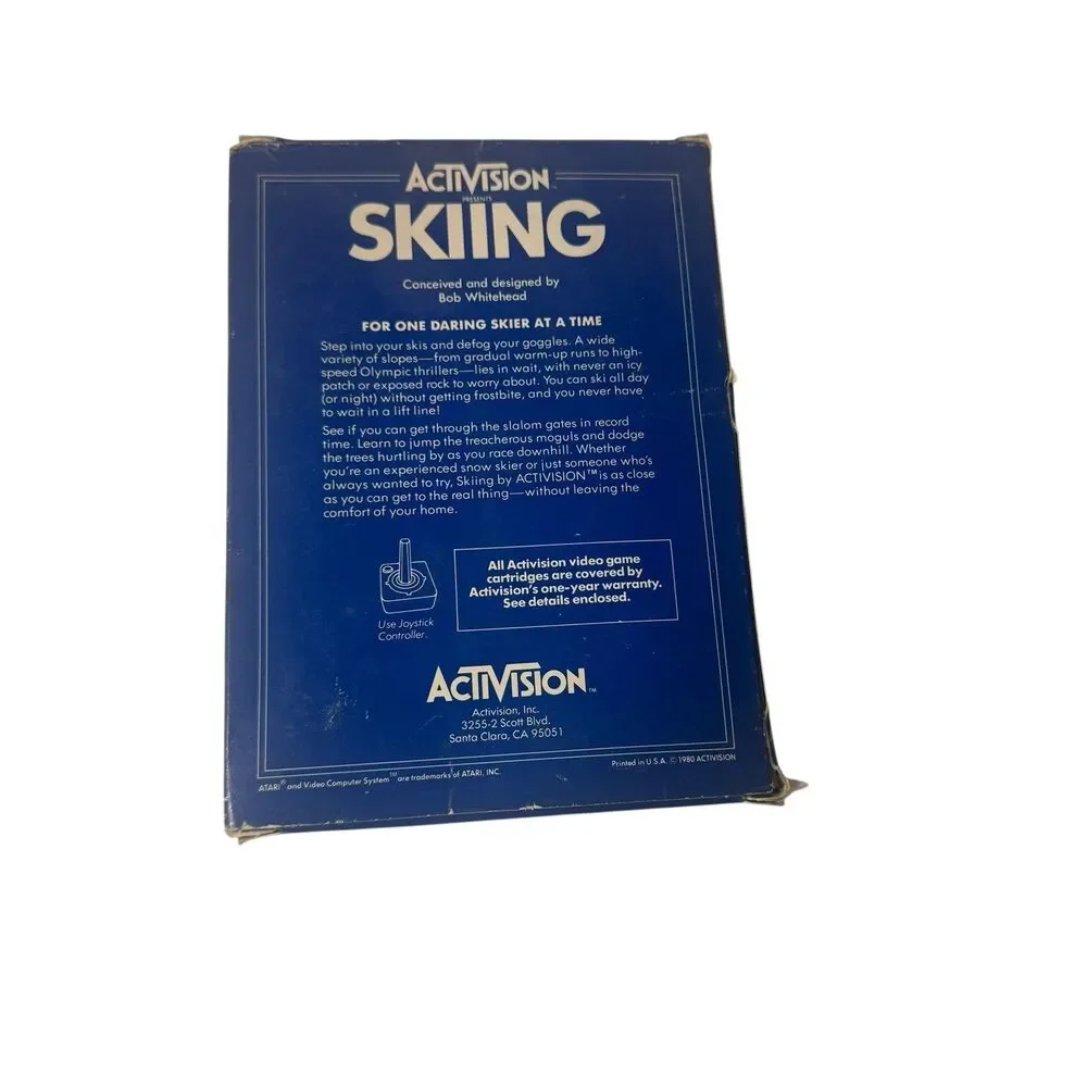 Skiing Atari 2600 Complete Vintage Activision Game Manual Box Original Complete
